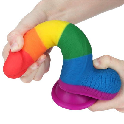 LOVETOY - DILDO PRIDER 7.5 LIQUID SILICONE LGBT