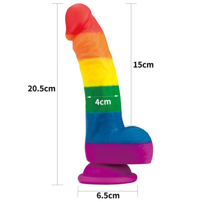 LOVETOY - DILDO PRIDER 8 LIQUID SILICONE LGBT