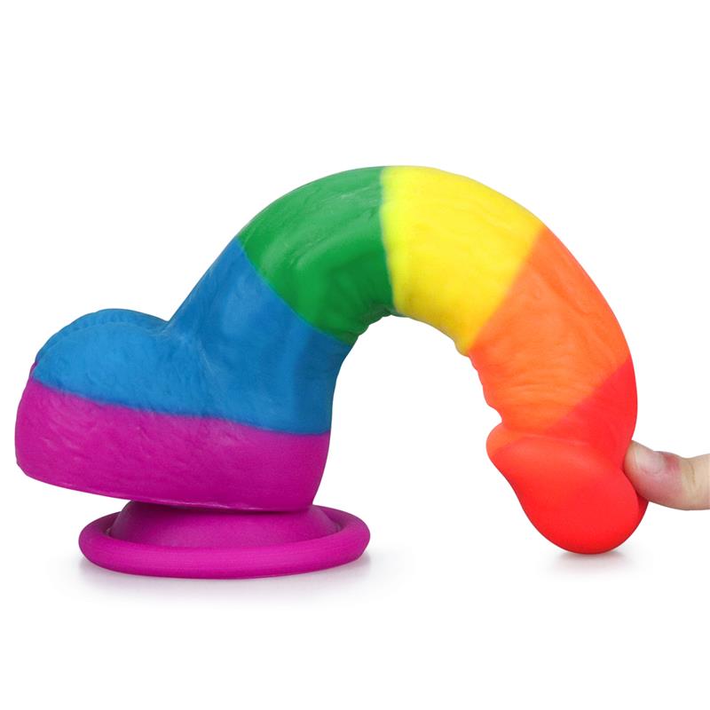 LOVETOY - DILDO PRIDER 8 LIQUID SILICONE LGBT