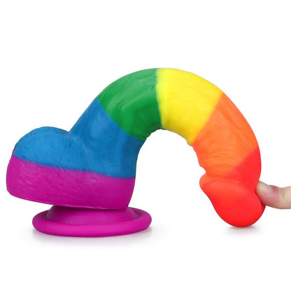 LOVETOY - DILDO PRIDER 8 LIQUID SILICONE LGBT
