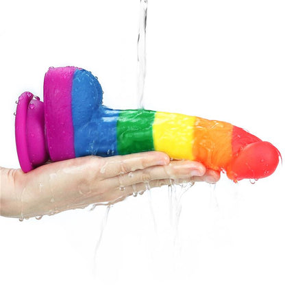 LOVETOY - DILDO PRIDER 8 LIQUID SILICONE LGBT
