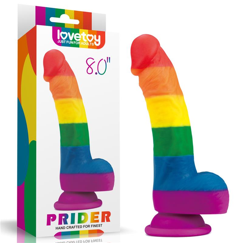 LOVETOY - DILDO PRIDER 8 LIQUID SILICONE LGBT