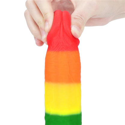 LOVETOY - DILDO PRIDER 9 LIQUID SILICONE LGBT