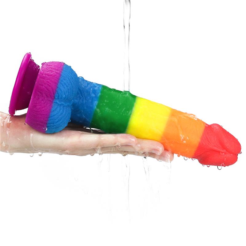 LOVETOY - DILDO PRIDER 9 LIQUID SILICONE LGBT
