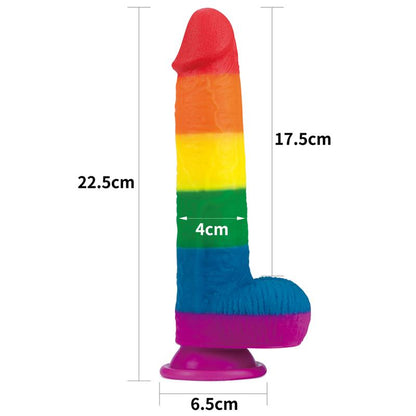 LOVETOY - DILDO PRIDER 9 LIQUID SILICONE LGBT