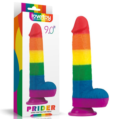 LOVETOY - DILDO PRIDER 9 LIQUID SILICONE LGBT