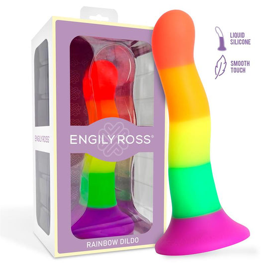 DILDOX BY ENGILY ROSS - DILDO RAINBOW COLOR LGBT 18 CM
