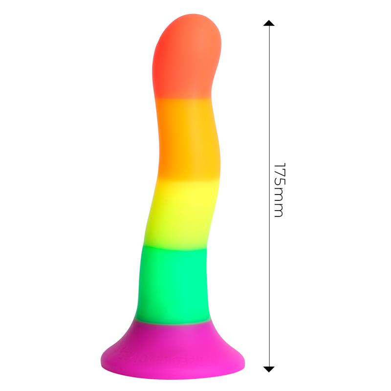 DILDOX BY ENGILY ROSS - DILDO RAINBOW COLOR LGBT 18 CM