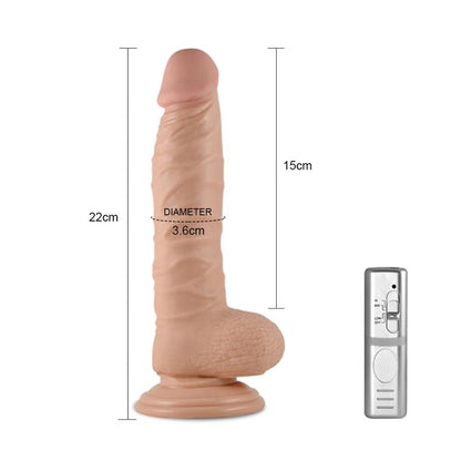 LOVETOY - DILDO REAL EXTREME WITH VIBRATION 8.5 FLESH