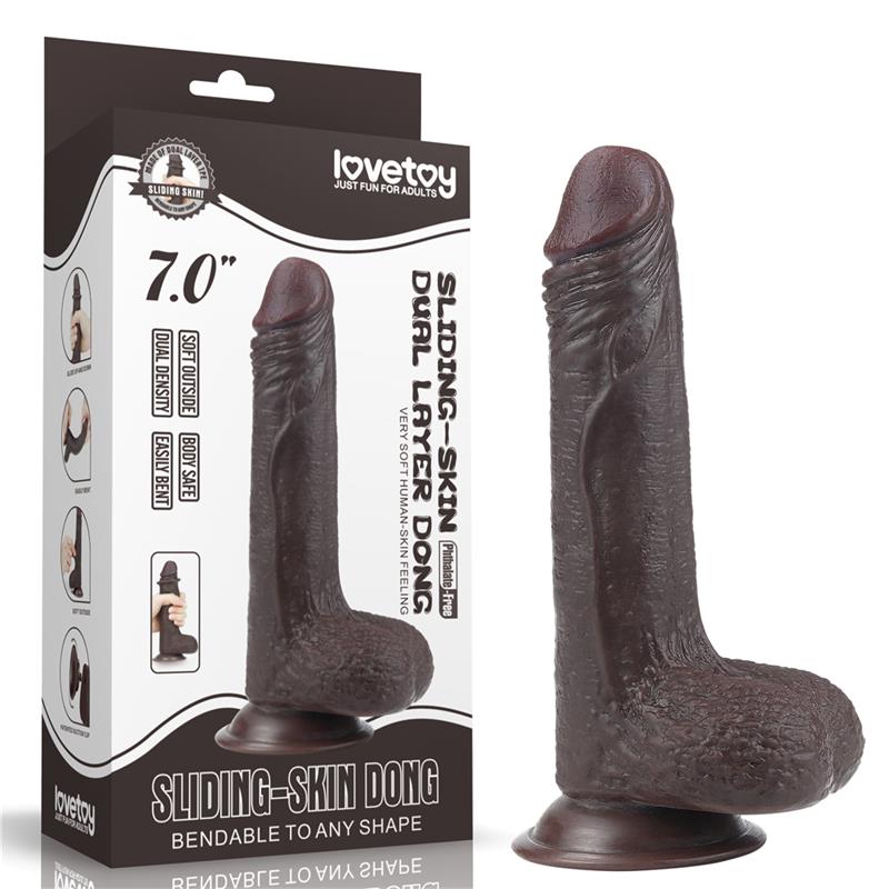 LOVETOY - DILDO SLIDING 7 BLACK