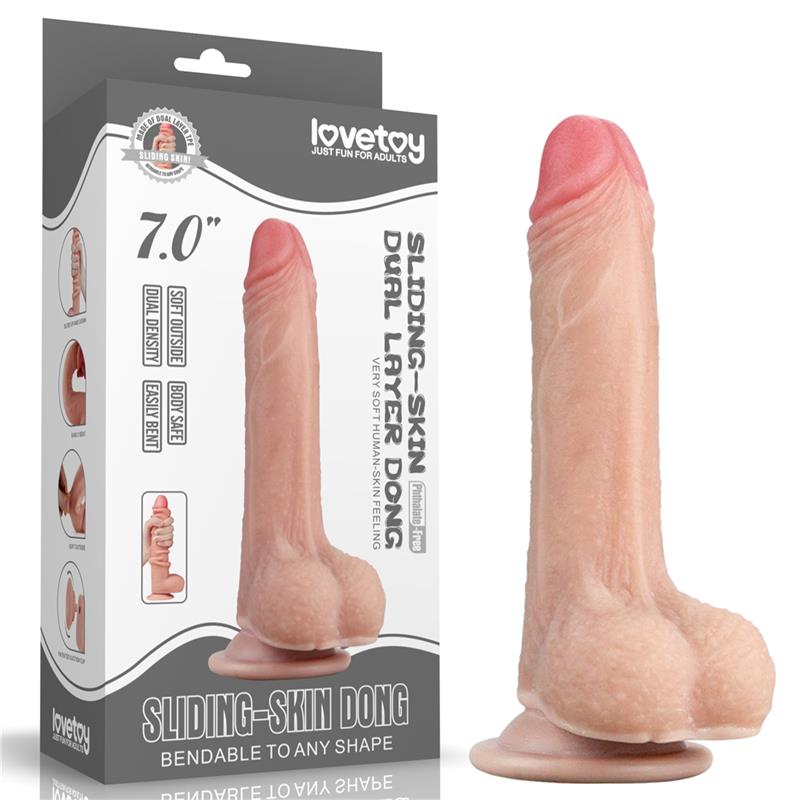LOVETOY - DILDO SLIDING 7 FLESH