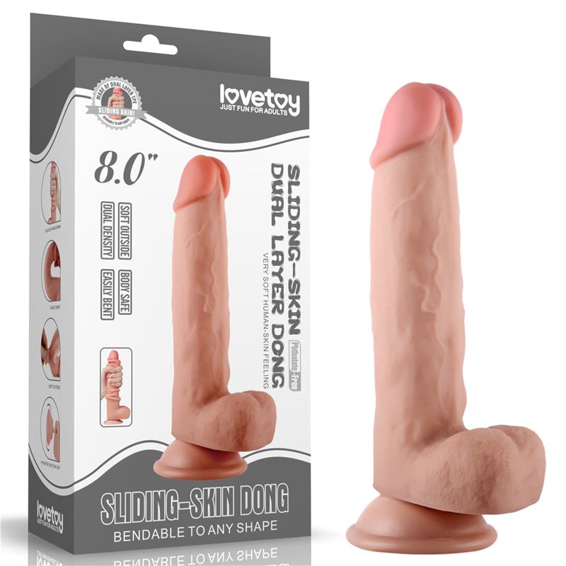 LOVETOY - DILDO SLIDING 8 FLESH