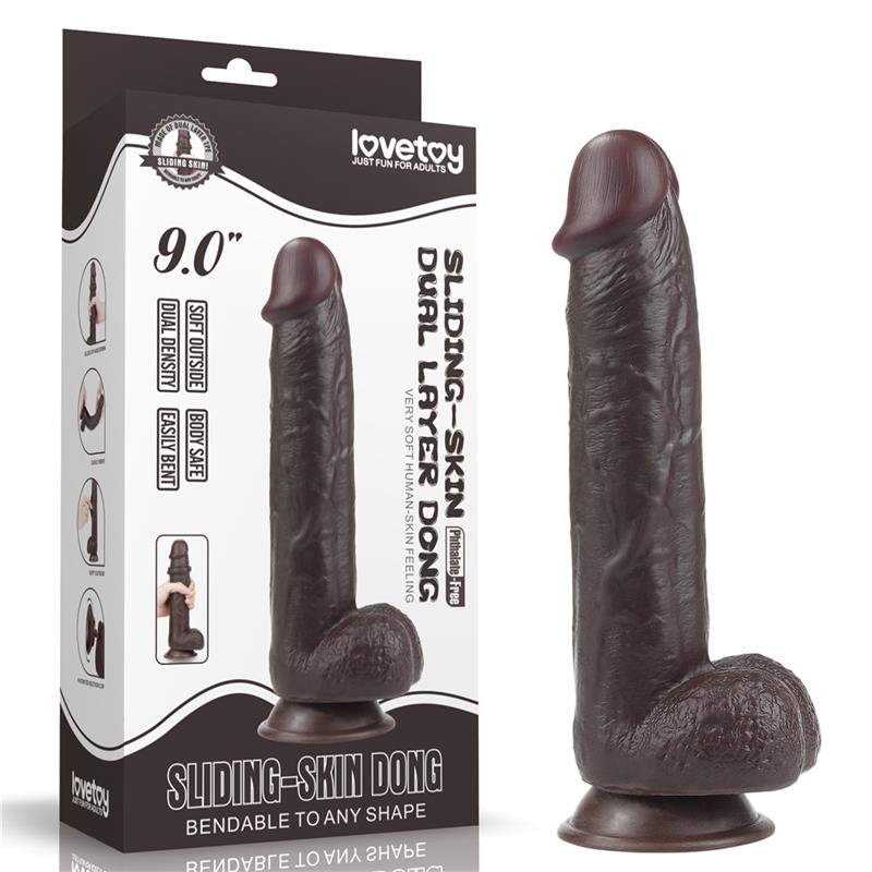 LOVETOY - DILDO SLIDING 9 BLACK