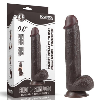 LOVETOY - DILDO SLIDING 9 BLACK