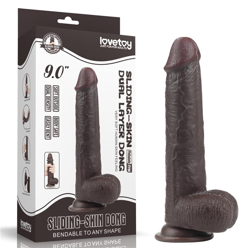 LOVETOY - DILDO SLIDING 9 BLACK