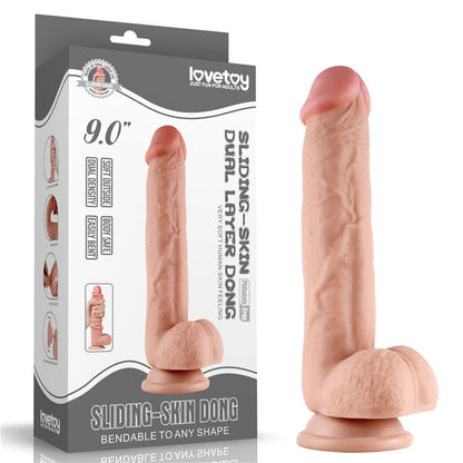 LOVETOY - DILDO SLIDING 9 FLESH