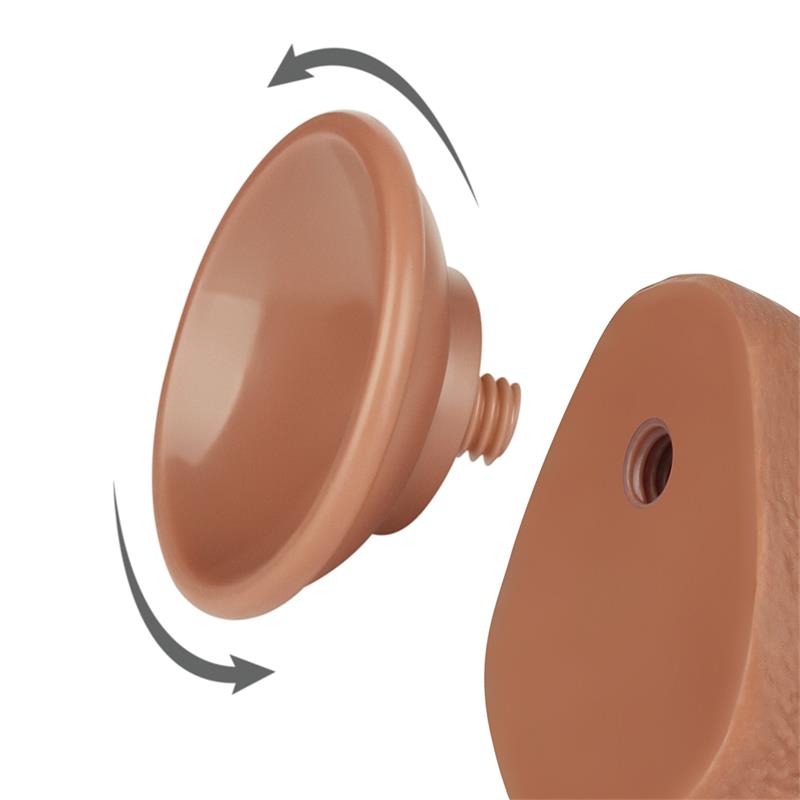 LOVETOY - DILDO SLIDING SKIN 7.5 BROWN