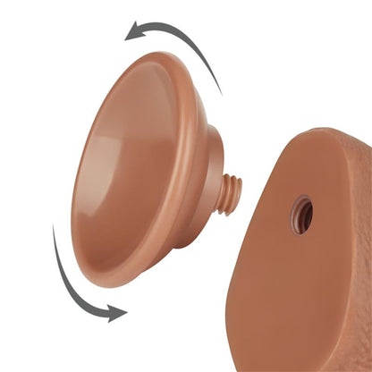 LOVETOY - DILDO SLIDING SKIN 7.5 BROWN