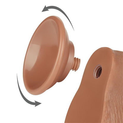 LOVETOY - DILDO SLIDING SKIN 7.5 BROWN