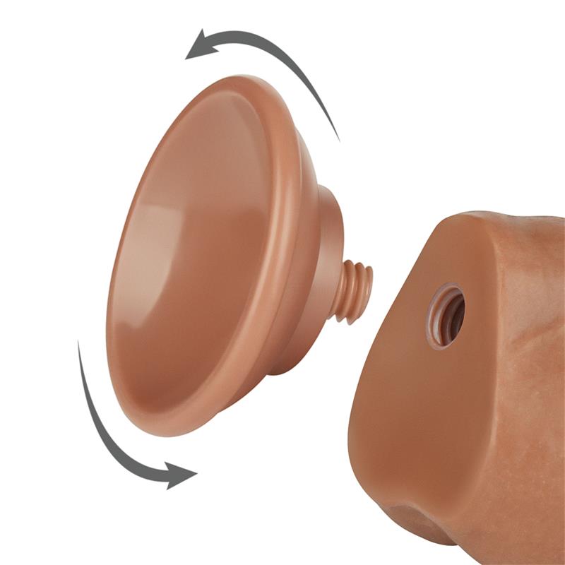 LOVETOY - DILDO SLIDING SKIN 7.5 BROWN