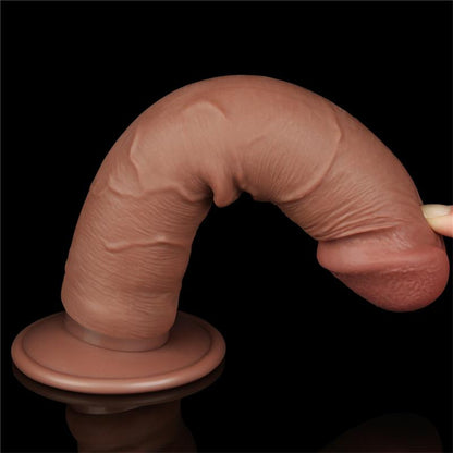LOVETOY - DILDO SLIDING SKIN 8 BROWN