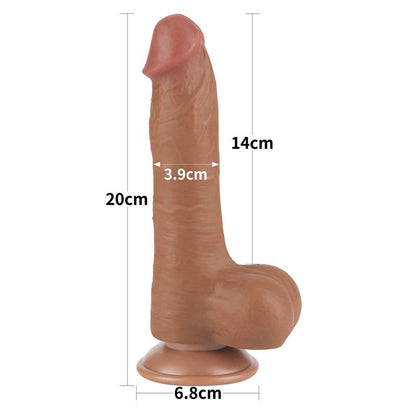 LOVETOY - DILDO SLIDING SKIN 8 BROWN