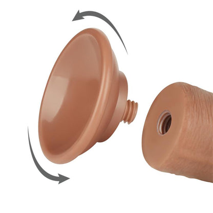 LOVETOY - DILDO SLIDING SKIN 8 BROWN