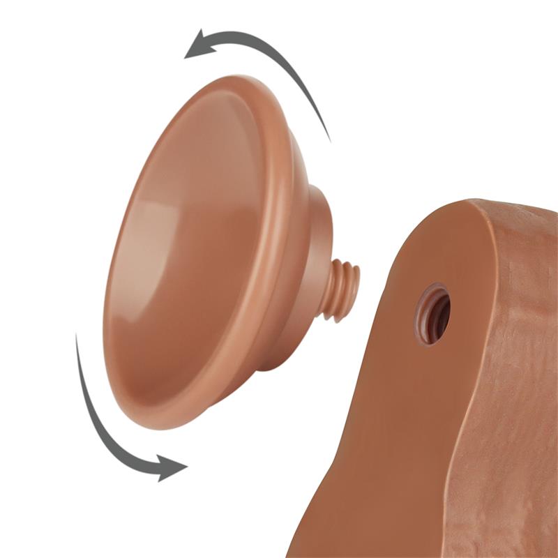 LOVETOY - DILDO SLIDING SKIN 8.5 BROWN