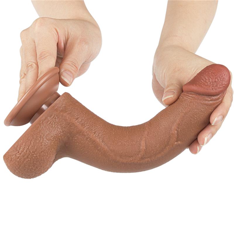 LOVETOY - DILDO SLIDING SKIN 8.5 BROWN