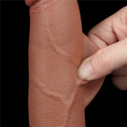 LOVETOY - DILDO SLIDING SKIN 8.5 BROWN