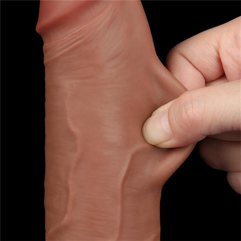 LOVETOY - DILDO SLIDING SKIN 8.5 BROWN