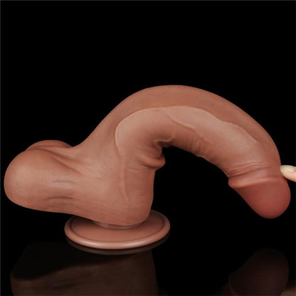 LOVETOY - DILDO SLIDING SKIN 8.5 BROWN