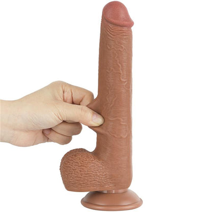 LOVETOY - DILDO SLIDING SKIN 9 BROWN
