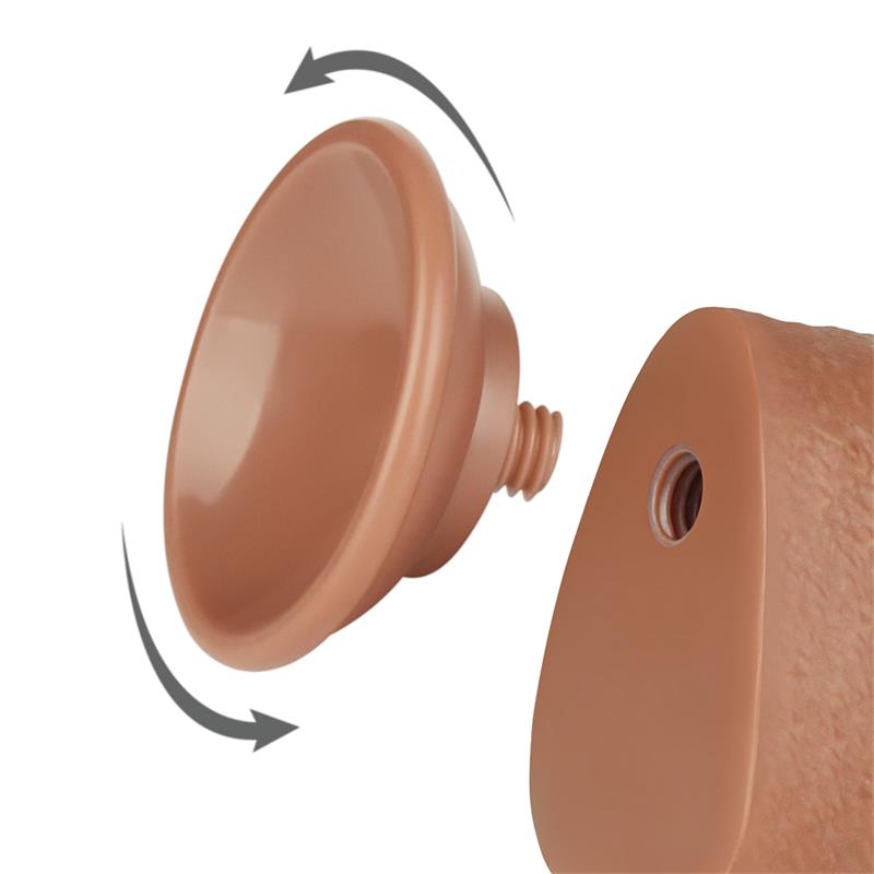 LOVETOY - DILDO SLIDING SKIN 9.5 BROWN