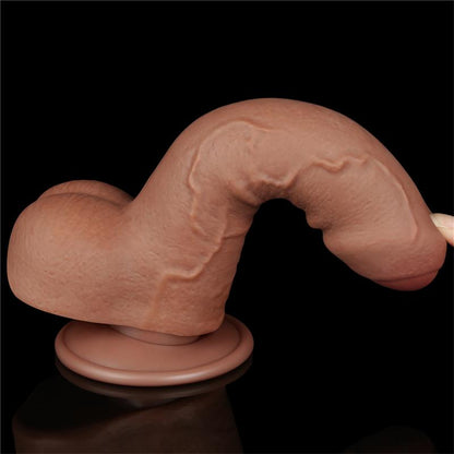LOVETOY - DILDO SLIDING SKING 7 BROWN