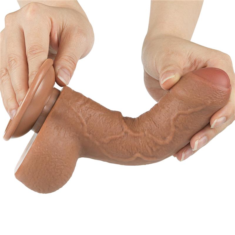 LOVETOY - DILDO SLIDING SKING 7 BROWN