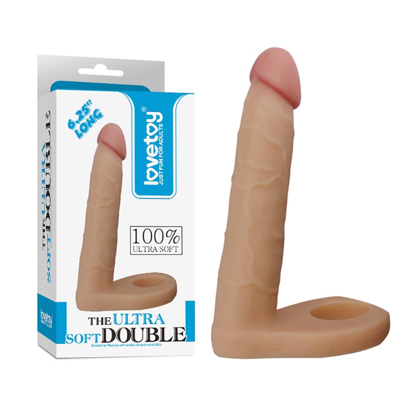 LOVETOY - DILDO THE ULTRA SOFT DOUBLE 6.25 FLESH