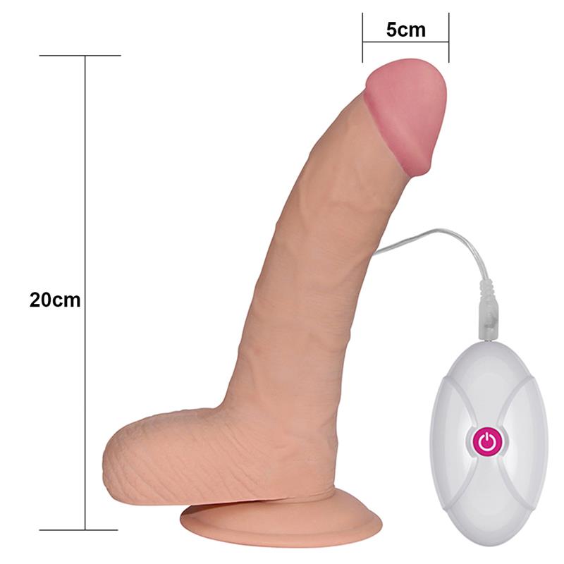 LOVETOY - DILDO THE ULTRA SOFT DUDE CON VIBRACIÓN 8.8 NATURAL