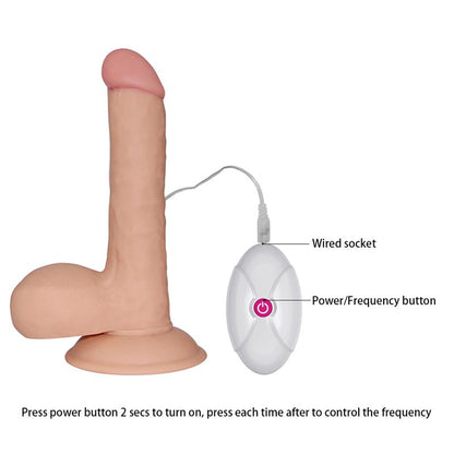 LOVETOY - DILDO THE ULTRA SOFT DUDE WITH VIBRATION 7.5 FLESH