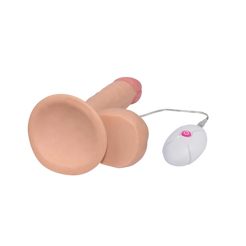 LOVETOY - DILDO THE ULTRA SOFT DUDE WITH VIBRATION 7.5 FLESH