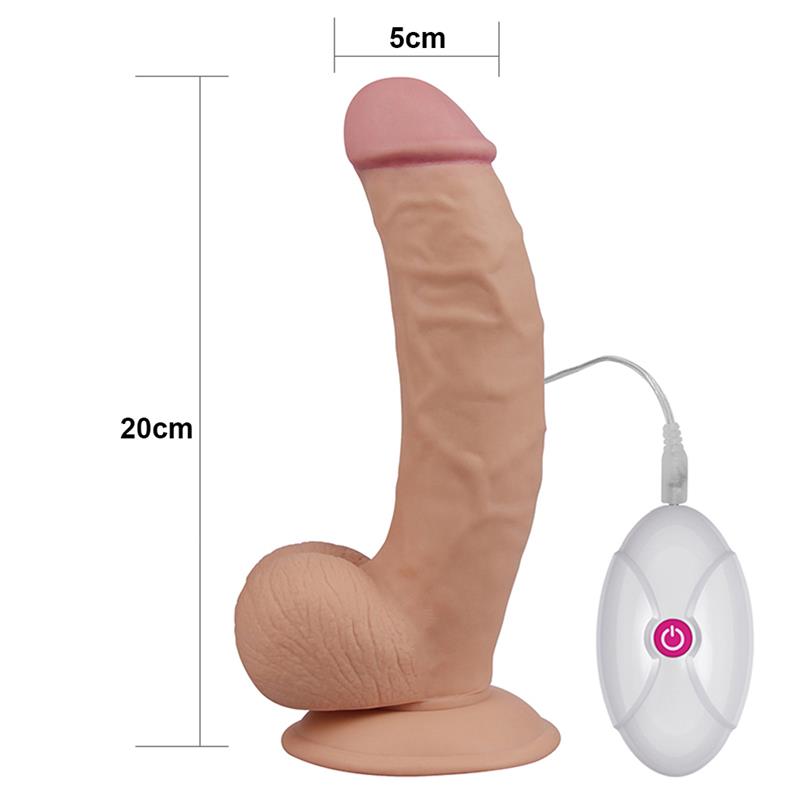 LOVETOY - DILDO THE ULTRA SOFT DUDE WITH VIBRATION 7.5 FLESH