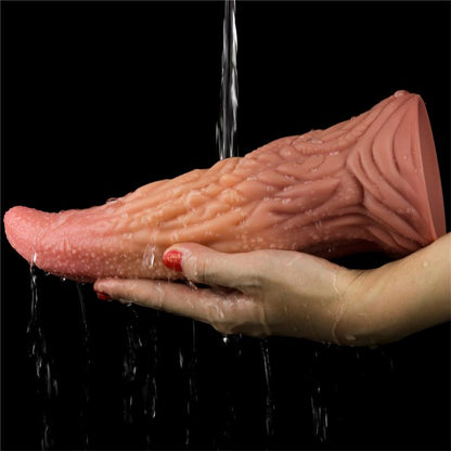 LOVETOY - DILDO LENGUA 10 DOBLE CAPA