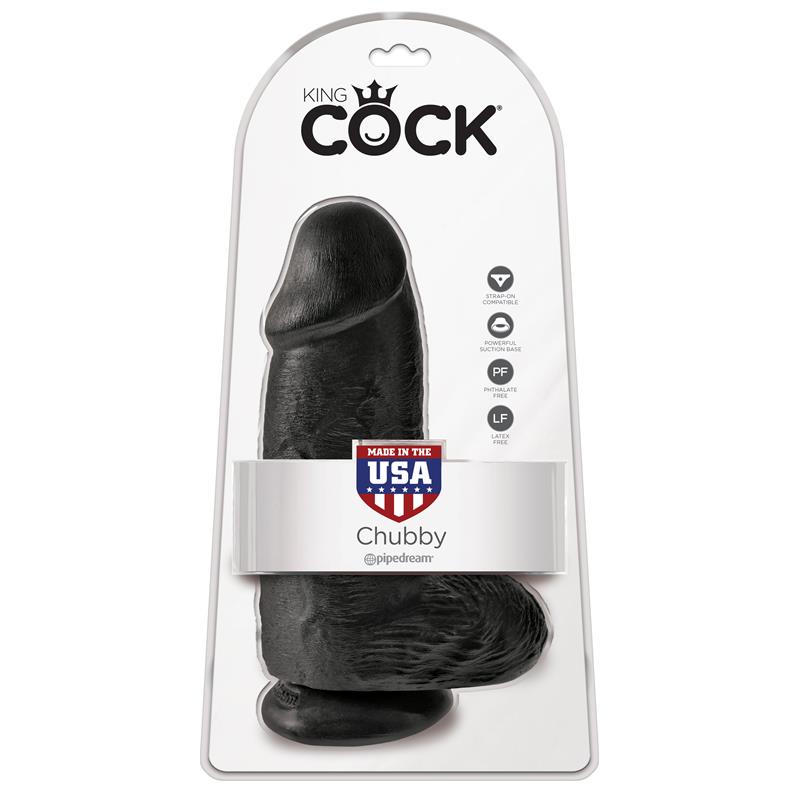 KING COCK - DILDO WITH BALLS CHUBBY 9 BLACK