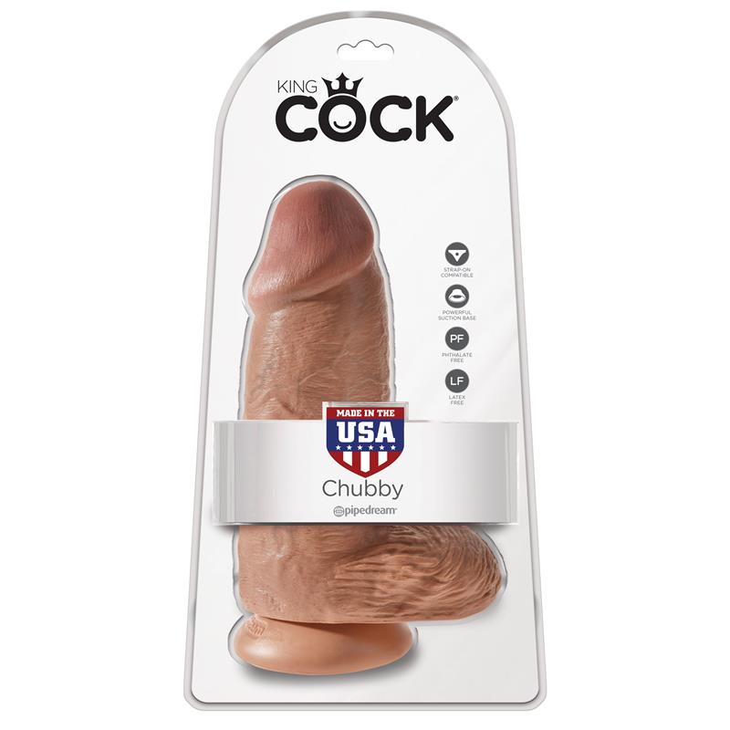 KING COCK - DILDO WITH BALLS CHUBBY 9 TAN