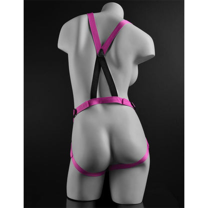 DILLIO - SUSPENDER HARNESS WITH DILDO 19 CM-7 PINK