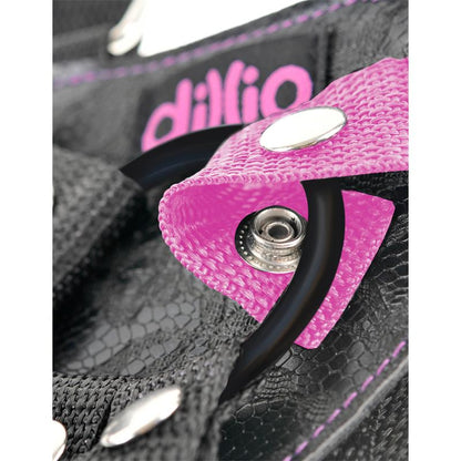 DILLIO - SUSPENDER HARNESS WITH DILDO 19 CM-7 PINK