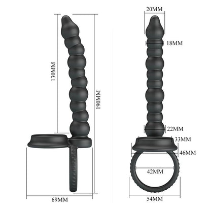 PRETTYLOVE - DILLION ANAL CHAIN WITH PENIS RING