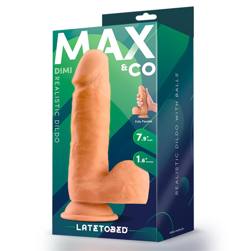 MAX & CO - DIMI REALISTIC DILDO WITH TESTICLES  7.9 FLESH