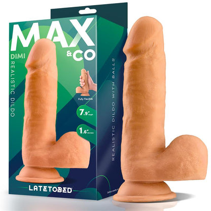 MAX & CO - DIMI REALISTIC DILDO WITH TESTICLES  7.9 FLESH