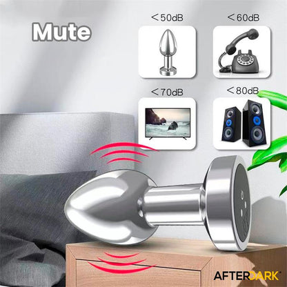 AFTERDARK - DIMPOR CHROME ANAL PLUG WITH VIBRATION AND MAGNETIC USB SIZE L